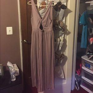 Jumpsuit - mauve wide leg